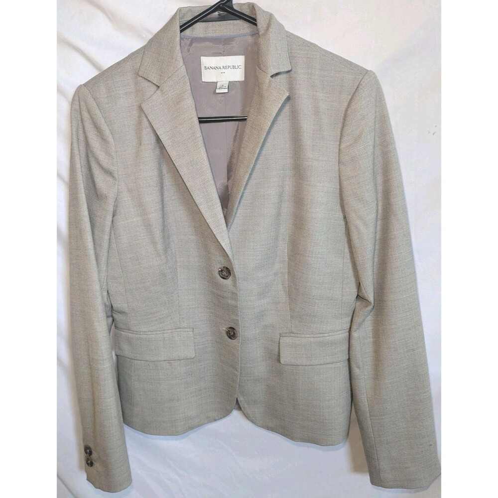 Banana Republic Blazer sz 6/Small Lightweight Wool blend beige Jacket